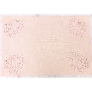 Blush Pink Linen & Chenille Placemat